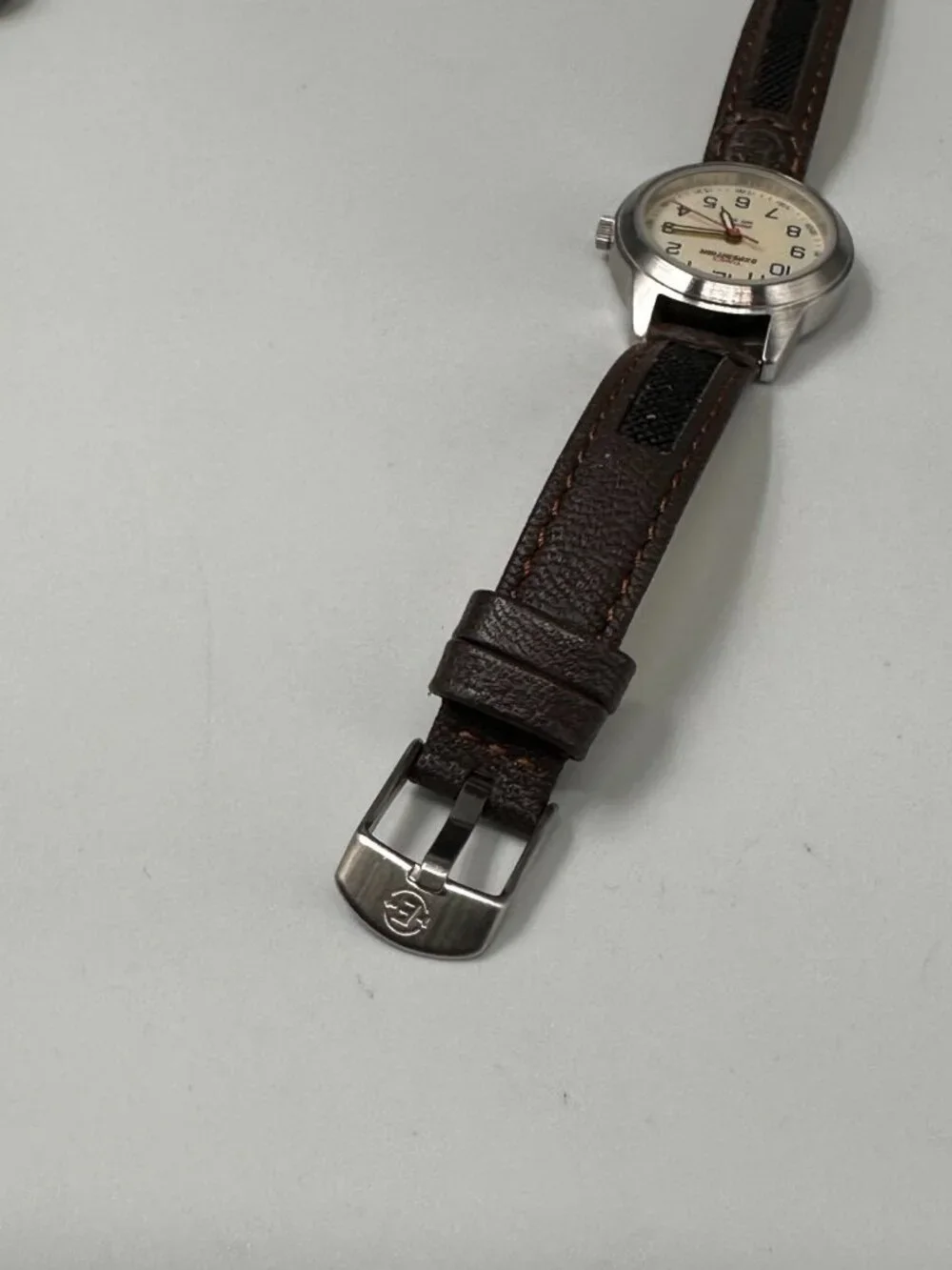 Timex Expedition Field Mini Watch Women Indiglo Dial Leather Band New Battery